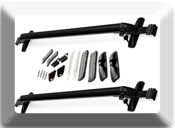 Aluminum CarTop Luggage Roof Rack Cross Bar Carrier Adjustable 100-110cm W Locks - Image 4