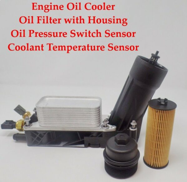 Eng Oil Cooler+Oil Filter Housing With Sensors Fit Ram1500 Pacifica Durango Wrangle - Image 2