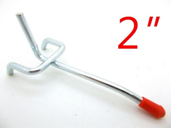 100 Pcs 2" PEG BOARD HOOKS Shelf Hanger Kit Garage Storage Hanging Set - Image 2