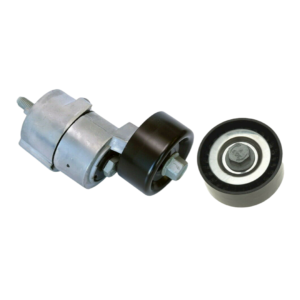 2 Pieces Belt Tensioner Assy & Drive Belt Idler Pulley Fits Hyundai Kia L4 2.0L 2.4L